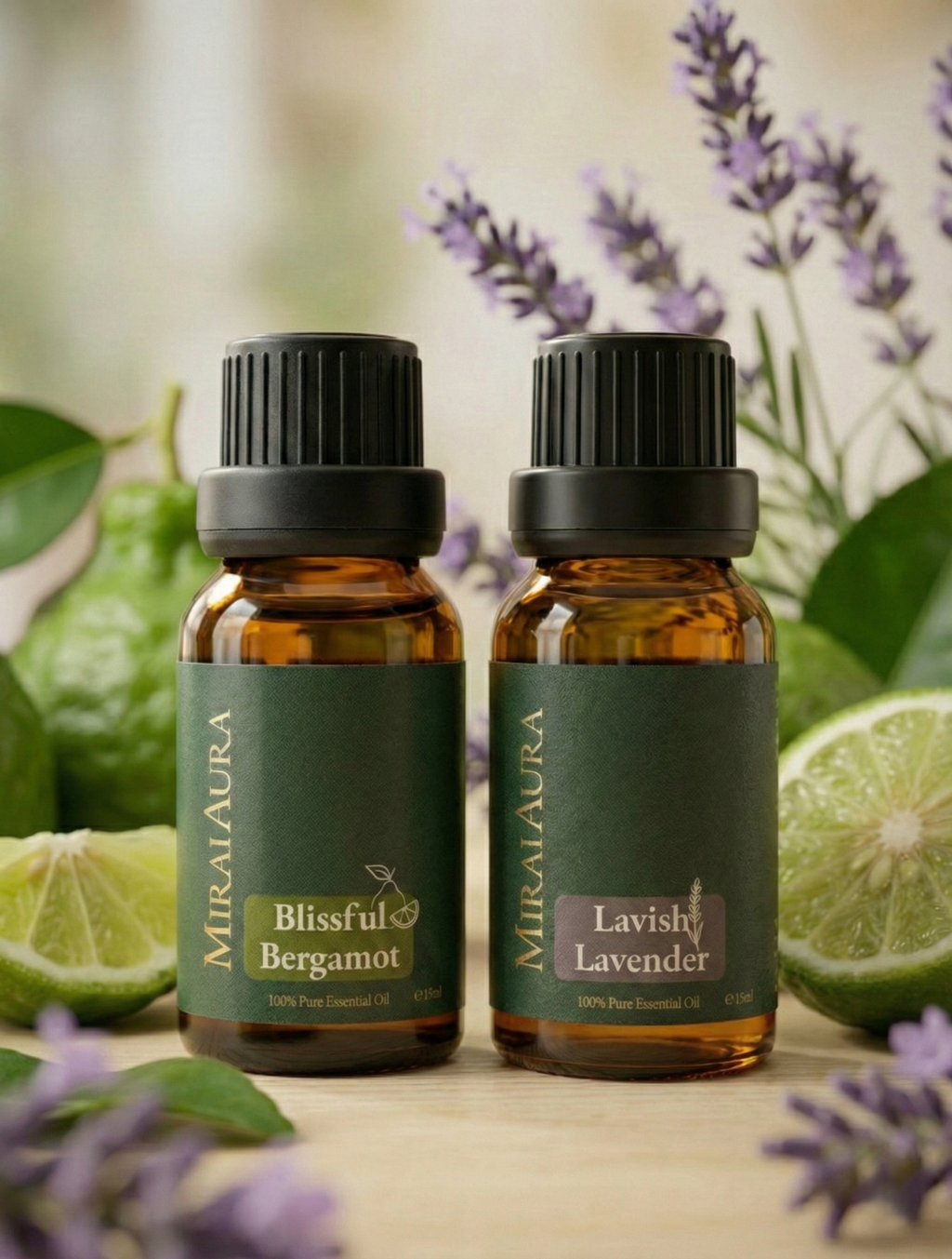 Mirai Aura Acceptable Today Lavender and Bergamot Essential Oil Bundle