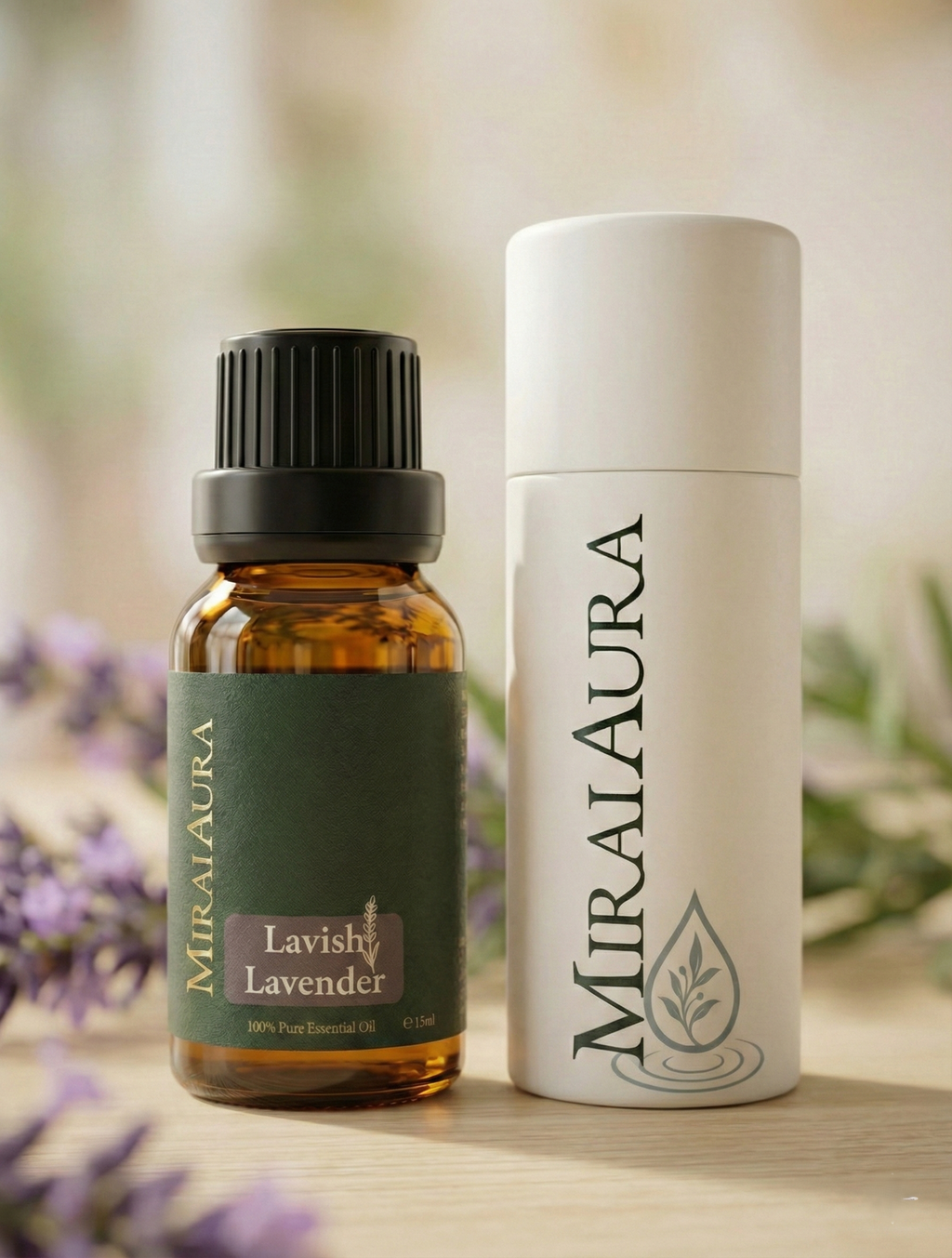 Mirai Aura Lavish Lavender Pure Essential Oil 15ml Bottle