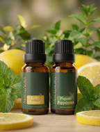 Mirai Aura Taking the Edge Off Lemon and Peppermint Essential Oil Bundle