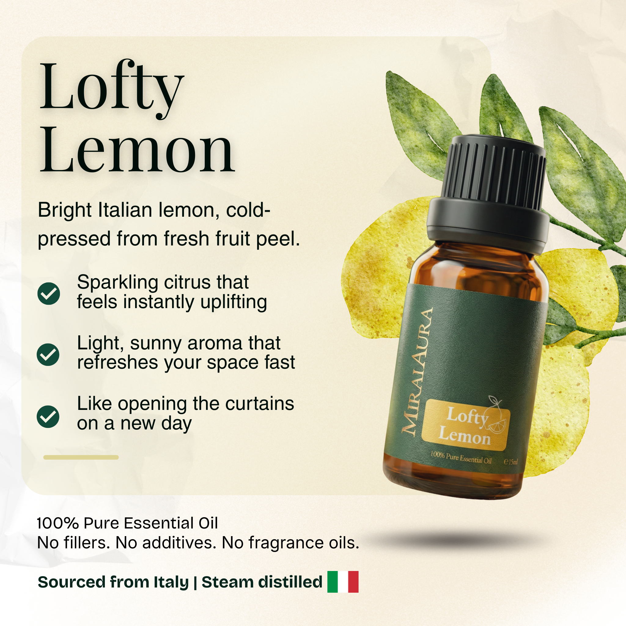 Mirai Aura Lofty Lemon Essential Oil