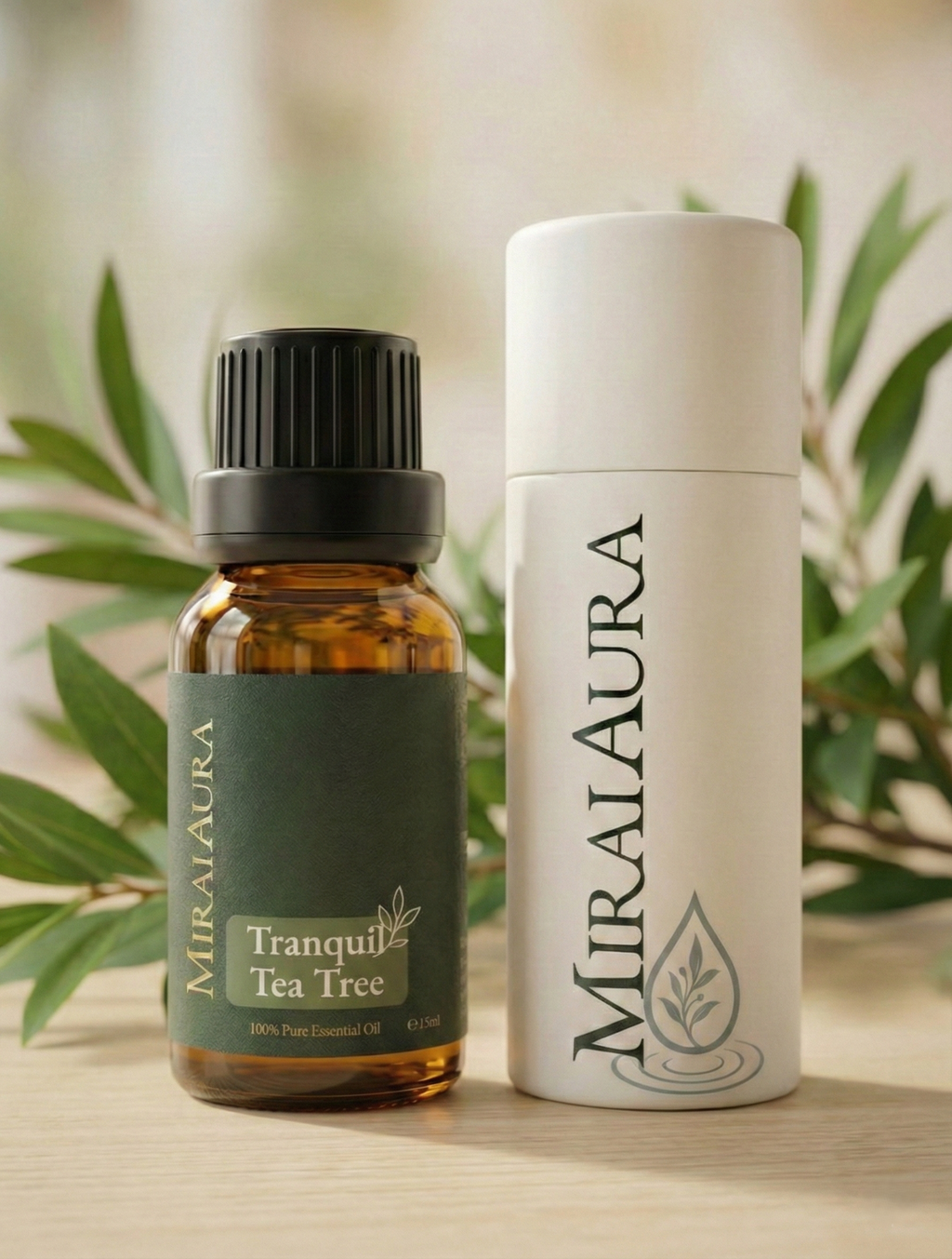Mirai Aura Tranquil Tea Tree Pure Essential Oil 15ml Bottle